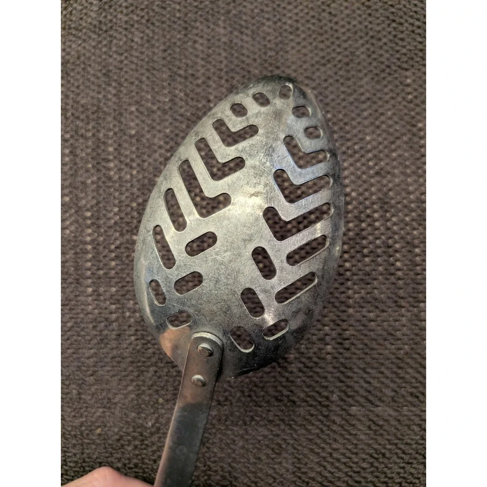Vintage‎ Ekco Flint Stainless Vanadium Slotted Spoon USA Mid-Century